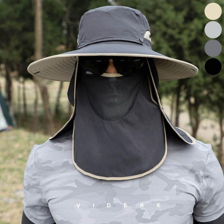 등산모자 얼굴가리개 자외선차단 농사모 작업모자
