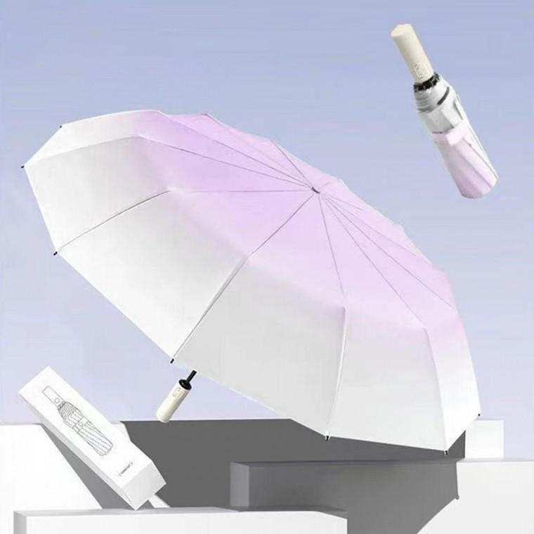 양산 자외선차단 레인보우 그라데이션 자동 우산 암막 폴딩 경량