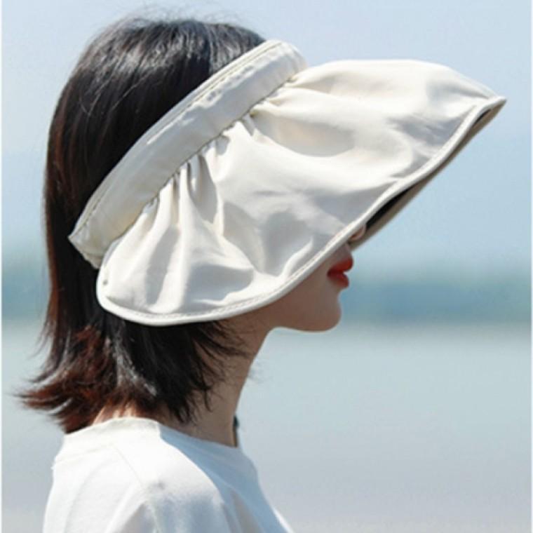 여성용 썬 캡 헤어밴드 자외선 차단 모자 돌돌이 테니스 햇빛