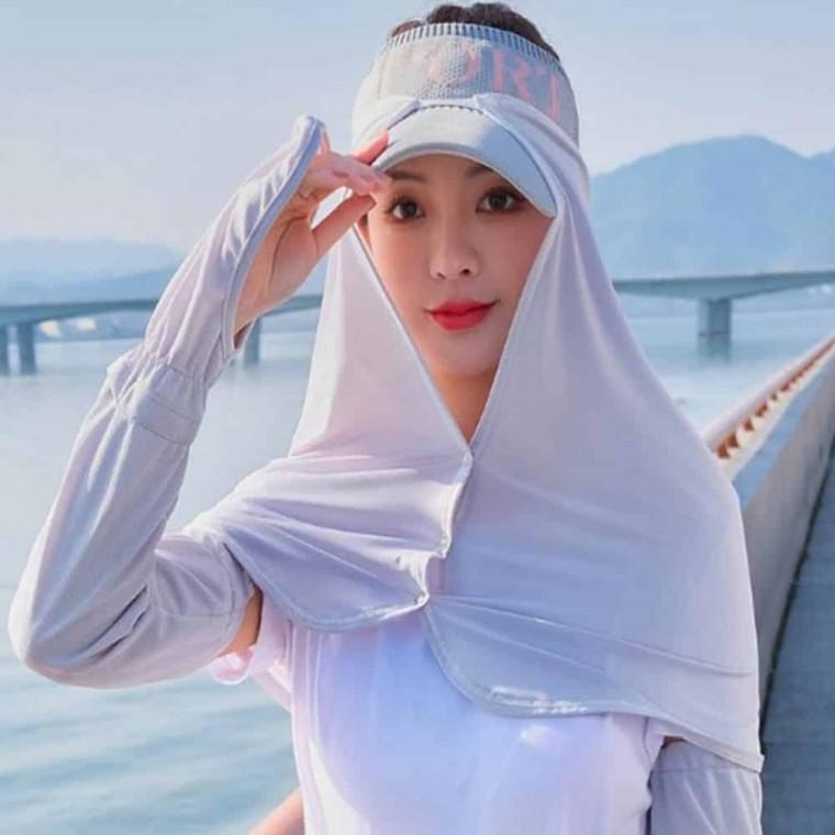 얇은 목 보호 자외선차단 얼굴덮개 조깅마스크
