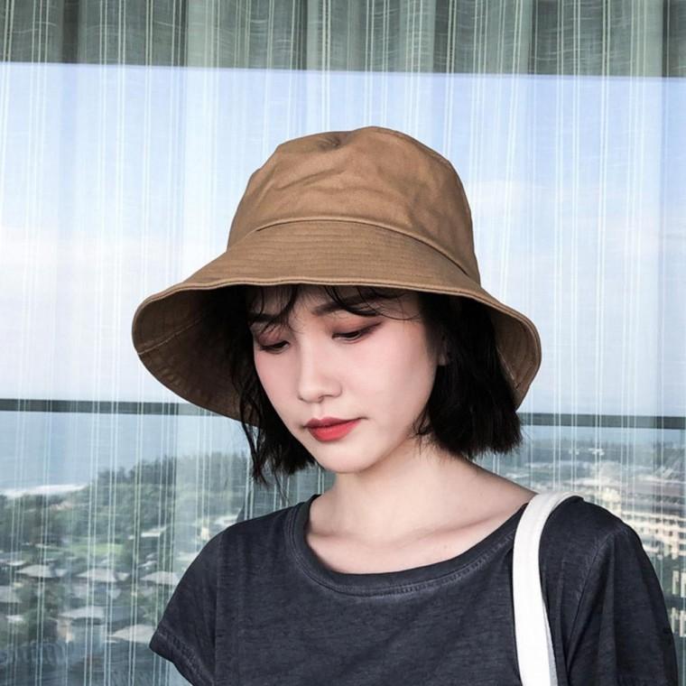 자외선 차단 심플 여성 버킷햇