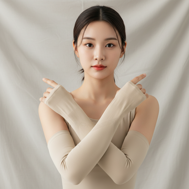 썬픽 자외선차단 손등 쿨토시 베이지 아이스 슬리브 팔토시