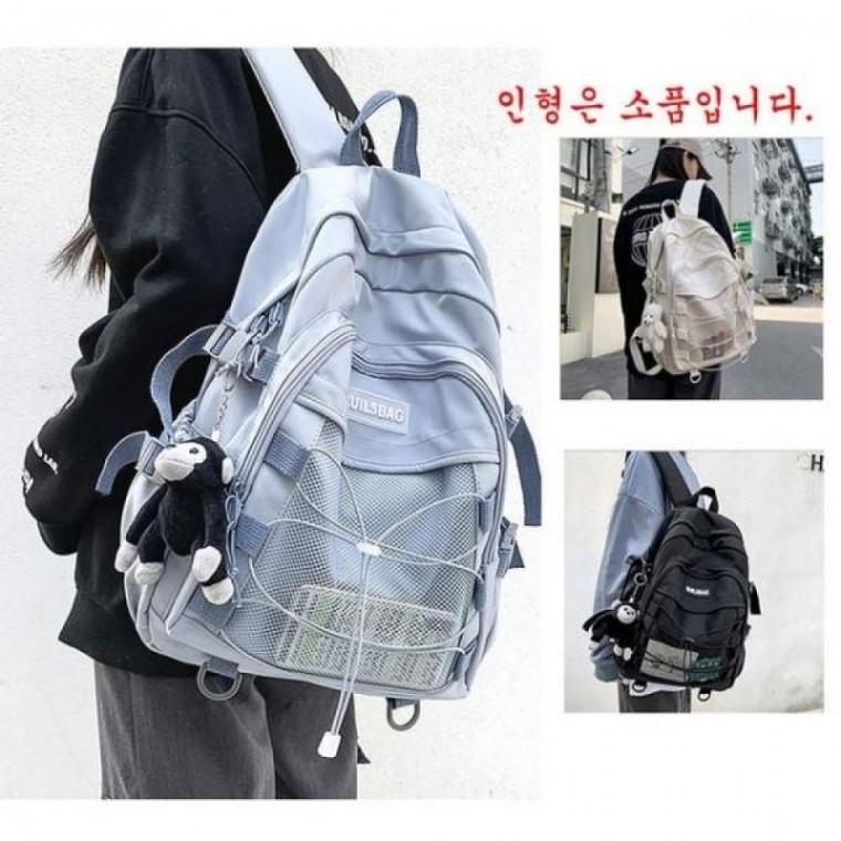 79 46 망사포켓 남녀 캐주얼백팩 멀티 학생가방 여행