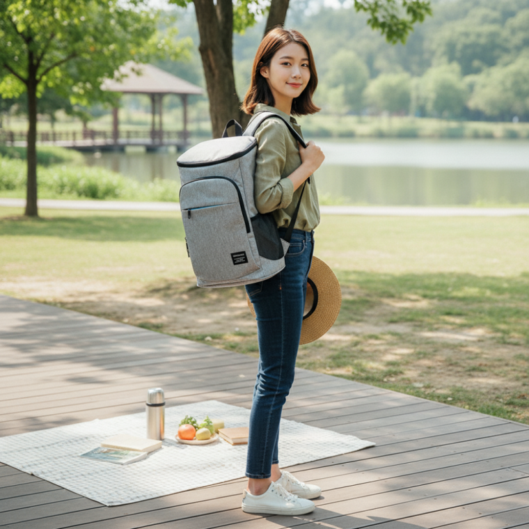 방수 아이스 쿨러백팩 캠핑 피크닉 보냉 보온 가방 대용량 배낭
