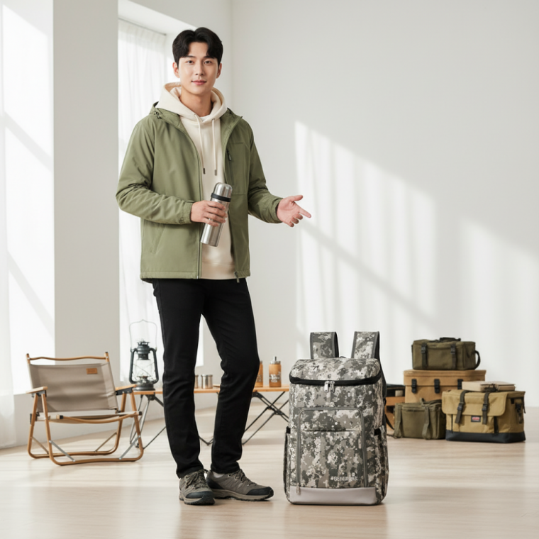 캠핑용 보온보냉 쿨러백팩 대용량 방수 아이스배낭 24리터