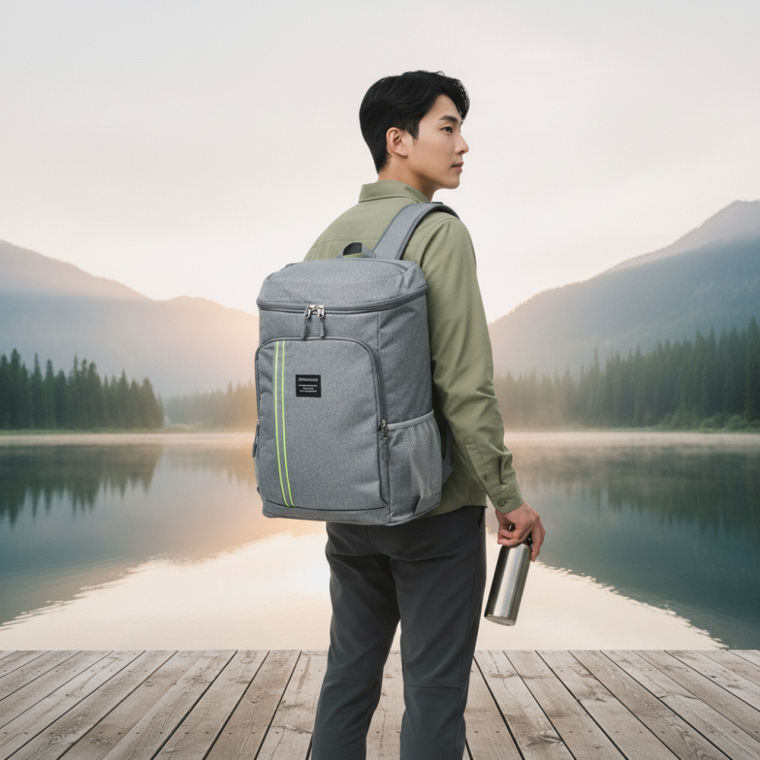 마운트 쿨러백팩 30L 그레이 대용량 아이스배낭 보냉가방