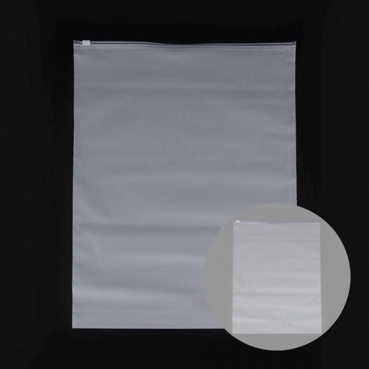 1P 반투명 PVC 지퍼백 파우치 35x45cm 심플한파우치 무지파우치