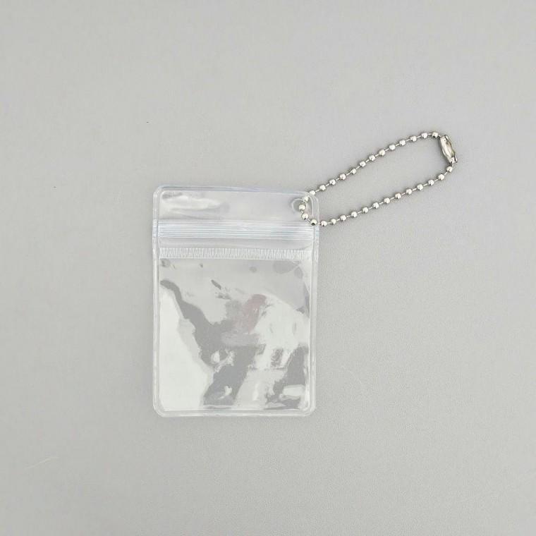 투명 지퍼백 볼체인 만들기 DIY 세트 10개입 5x7 재료 파우치 만들기 pvc 미니 파우치 액세서리