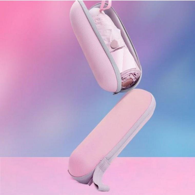 초경량 캡슐 우산 알약 케이스 포함 휴대용 양산 3단