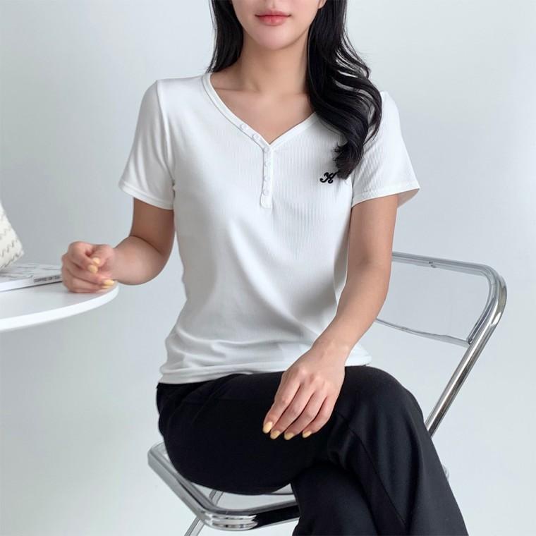 여름 여성티셔츠 여자기본티 날씬해보이는 반팔티 기본 여자캐주얼티