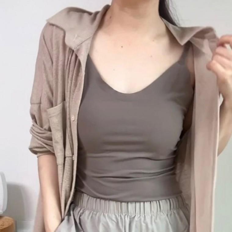 여성노와이어브라 여성스포츠브라 여자편한브라 끈조절 속옷 여름 일체형