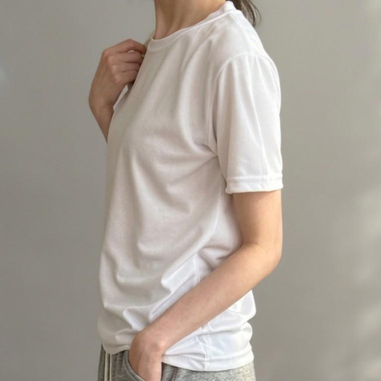 여성 여자 반팔 티셔츠 여름 운동 러닝 헬스 무지 라운드 이너 레이어드 기본 베이직 데일리 캐주얼 실내