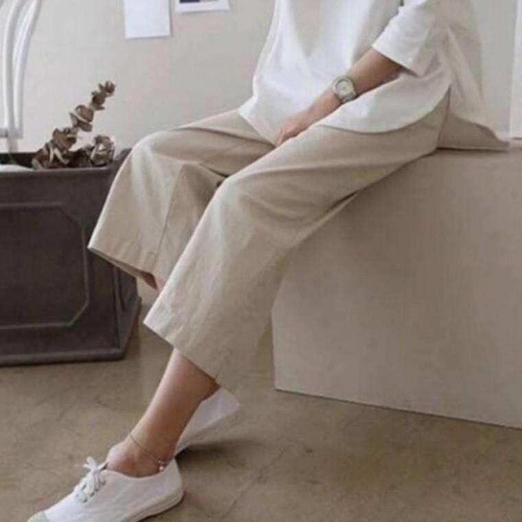 여성 와이드 린넨 팬츠 7컬러 여름 밴딩 바지 마바지 데일리 팬츠
