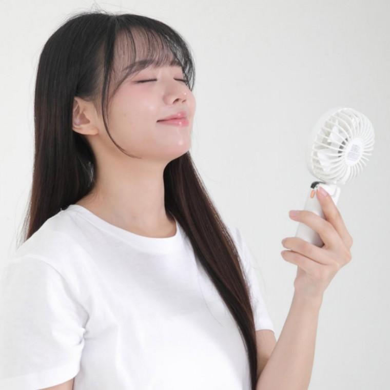 LED 휴대용 손선풍기 미니 소형 여행용 무선 선풍기