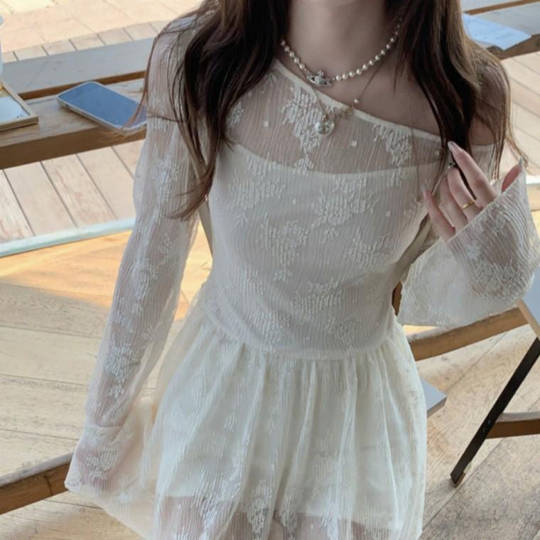 레이스 하객룩원피스 로맨틱 쉬폰원피스 코튼 여름원피스 데일리원피스