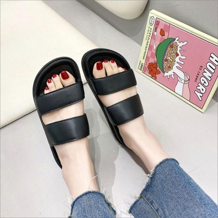 여름 스트랩 더블 남녀공용 샌들 웨지슬리퍼 데일리