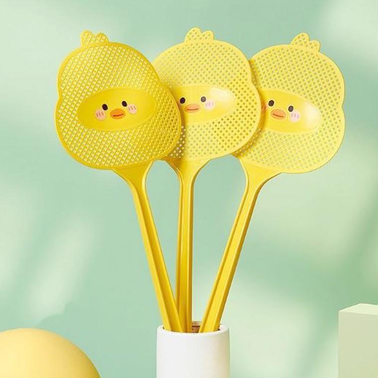 [TR] 병아리 미니 파리채 모기채 귀여운 캐릭터 휴대용 벌레잡이 15cm