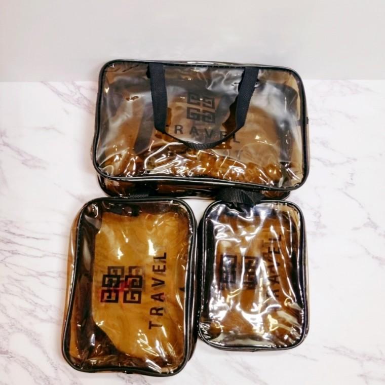 투명 여행 세면백 세트 휴대용 PVC세면백 대형 파우치 용품 필수품