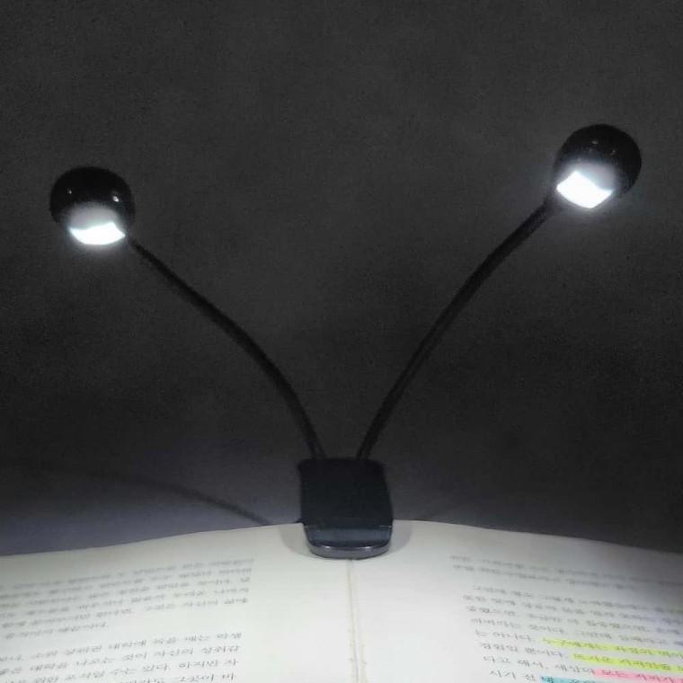 스탠드 휴대용스탠드 투헤드 LED 독서등 공부등