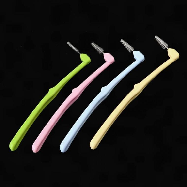 l자 치간 브러시 7p 꺾인 모양 좁은 치아 간격 청결 관리 휴대용치간칫솔