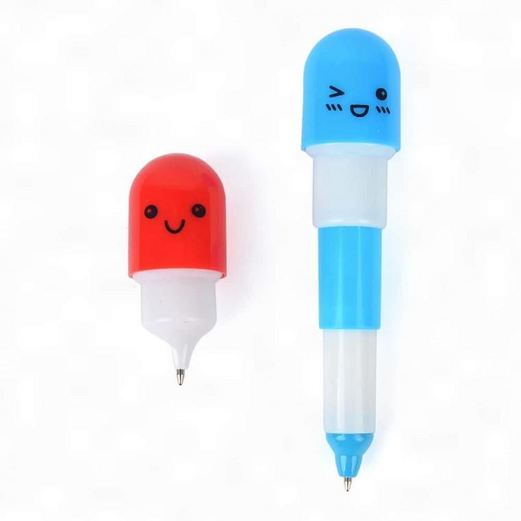 볼펜 휴대용 알약모양 귀여운볼펜