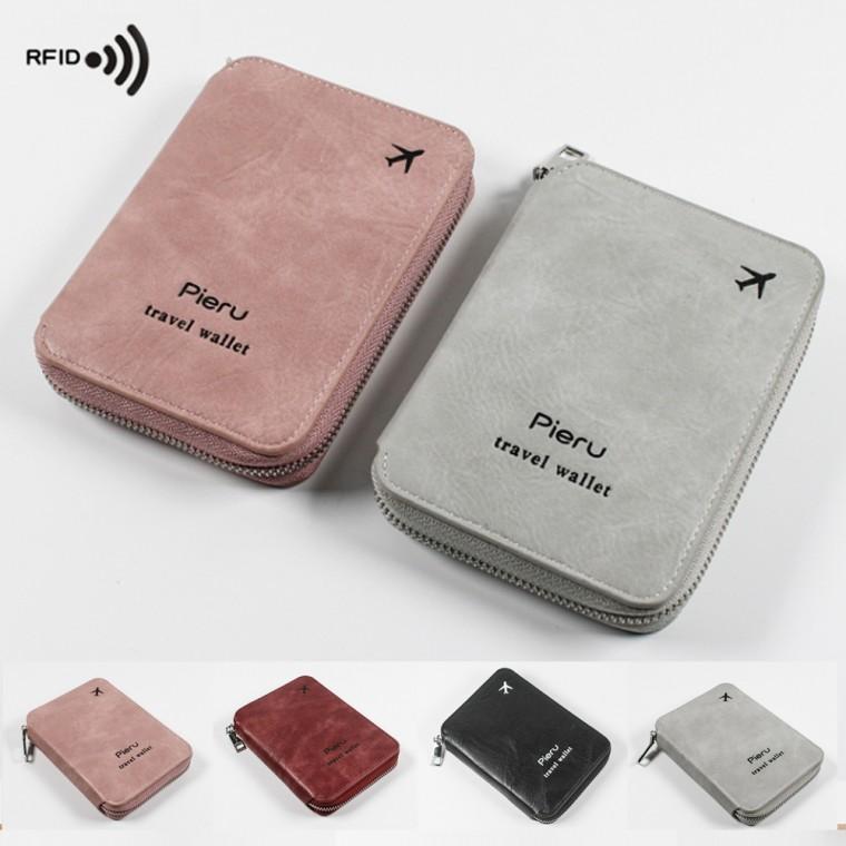 지갑형 여행용 여권 지갑 RFID 휴대용 여권 케이스 다용도 수납