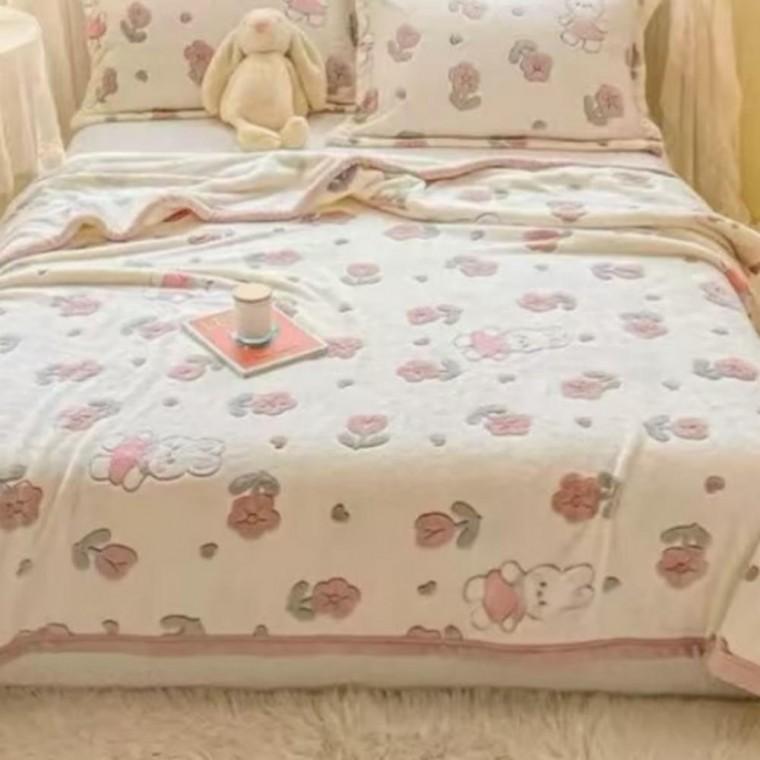 밀크 이불 무릎 극세사 담요 대형 밍크 휴대용
