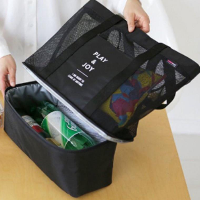 방수 아이스 백 블랙 예쁜보냉가방 손잡이보냉백 판촉물보냉백 은박보냉가방 캠핑보냉백