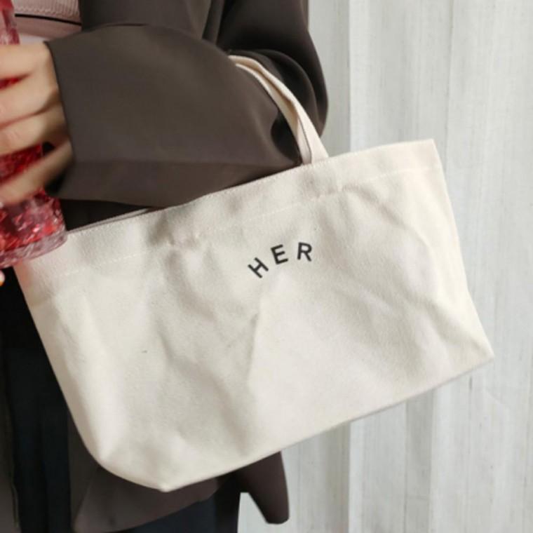 여성 핸드백 가방 베이직 레터링 손가방 미니 토트백