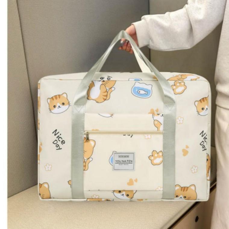 가방 귀여운 디자인 수납 숄더백 여행 고양이 숄더백 이불 고양이 패션