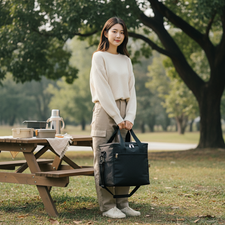 데이브 캠핑 보냉가방 여행용 도시락 가방 쿨러백 대용량 보온백