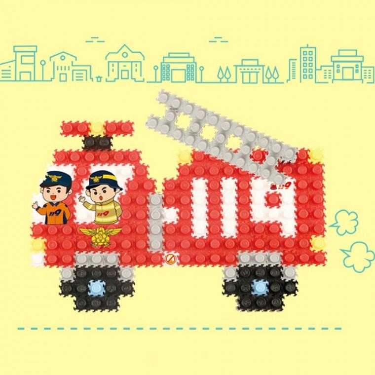 소방차 디폼블럭 만들기 안전 지킴이 교통기관 놀이 가방 고리 공예 재료