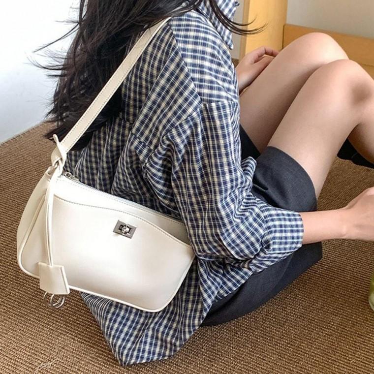 여성 데일리 가방 결혼식 가죽 숄더백 아이보리