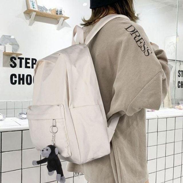 학생 백팩 경량 데일리 캐주얼 가벼운 베이직 심플 2색 가방