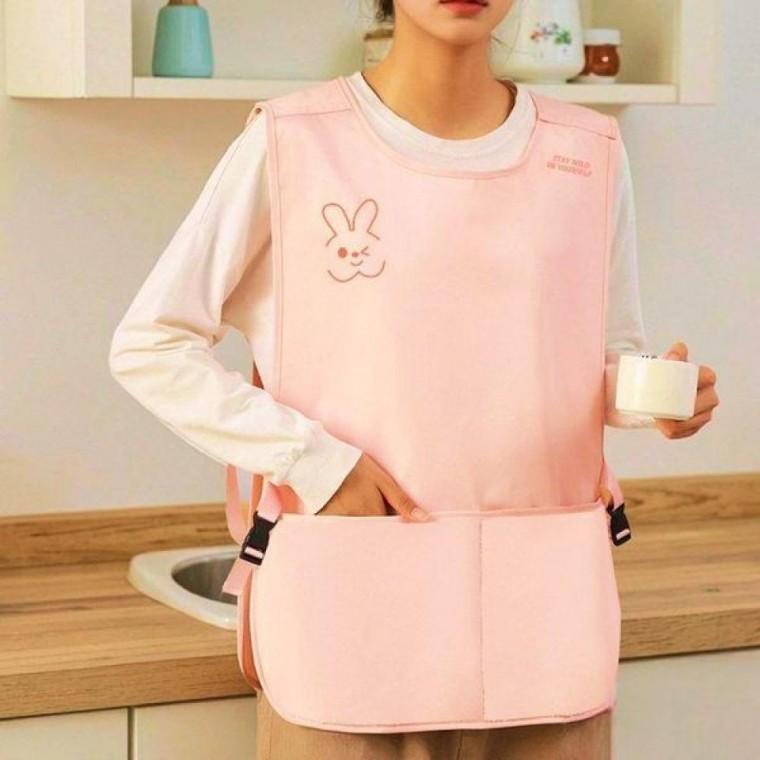 넥 목걸이형 방수 앞치마 데일리 원피스 앞치마 주방 꽃집 카페
