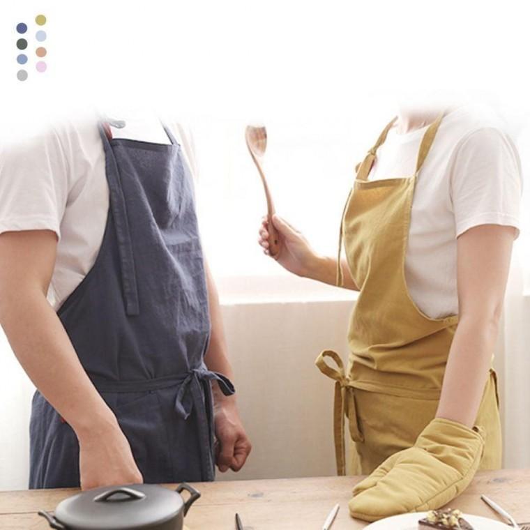 린넨 코튼 카페 앞치마 8컬러 주방 미용용 예쁜 디자인