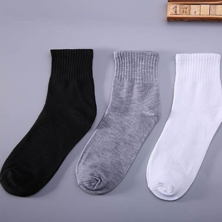 기본 디자인 블랙 화이트 사계절 무지 중목 양말 남성 여성 깔끔