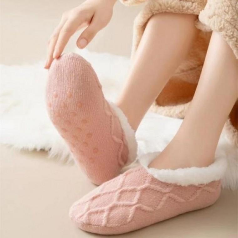 두꺼운 덧신 털 기모 겨울 양말 보온 미끄럼방지 버선 방한