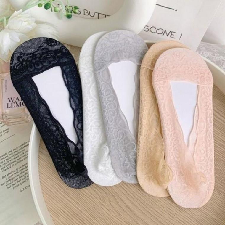 여름 미끄럼방지 여성 구두 레이스덧신 덧버선 양말