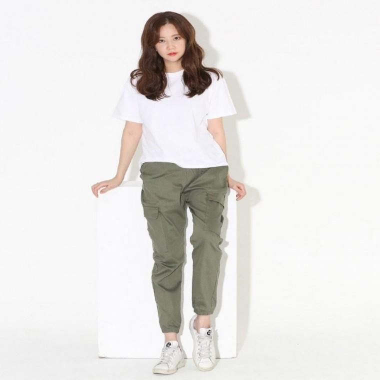 여성여름바지 3컬러 여자조거팬츠 린넨카고조거팬츠
