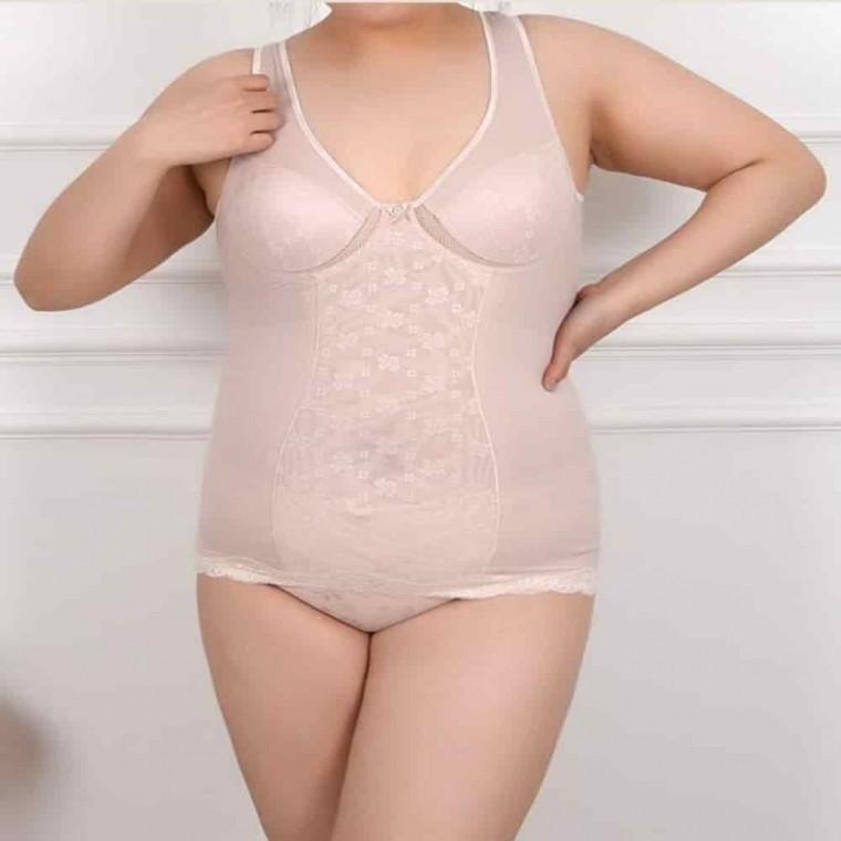 (쏘로사떼)복부 이중망사 와이어 매쉬 B컵 빅사이즈 치마 몰드올인원 여성여름브라 브라자 여성팬티