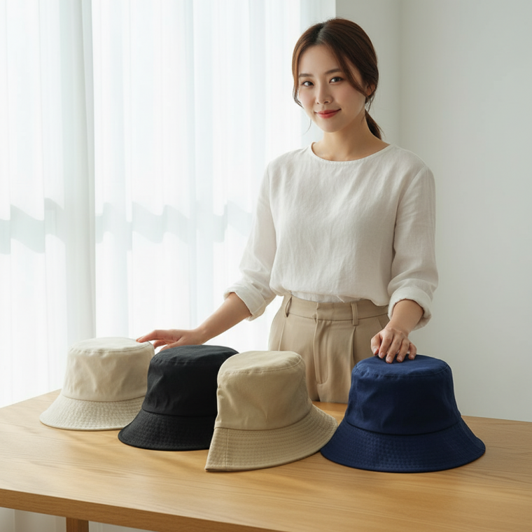 여성 여름 버킷햇 자외선 차단 벙거지 모자 휴가용 여행용 챙 넓은 썬캡