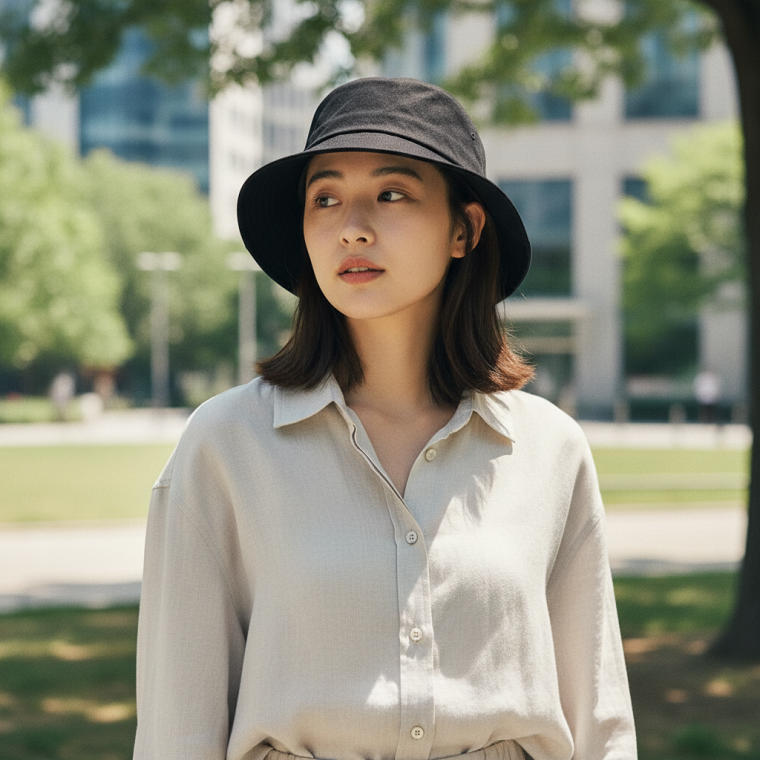 여성 버킷햇 벙거지 모자 여름 썬캡 자외선 차단 휴가 여행용