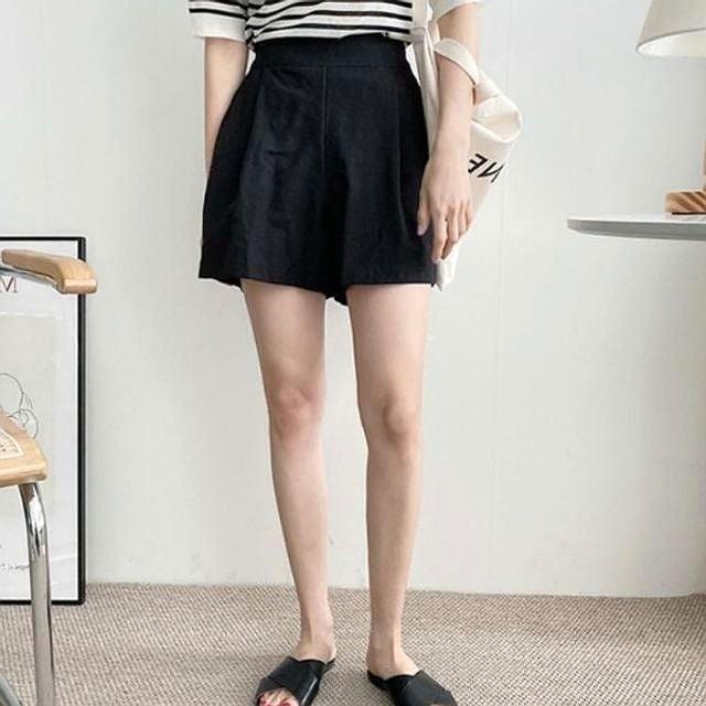 큐롯팬츠 핀턱 여름 반바지 6색 여성 밴딩 A라인 숏팬츠