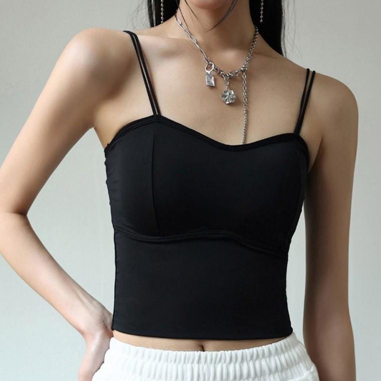 이너 여성 슬리브리스 4컬 여름 크롭나시 상의 민소매