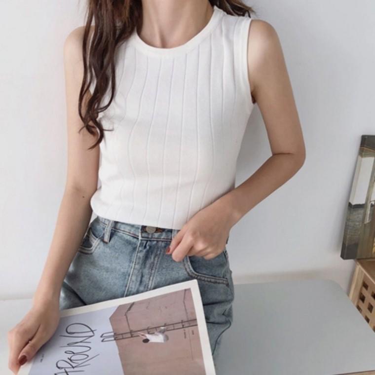 티셔츠 나시 4컬러 이너 민소매 여름 라운드넥 여성