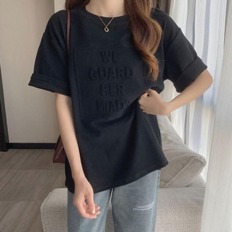 여름 반팔 5색 티셔츠 데일리 라운드넥 루즈핏 여성
