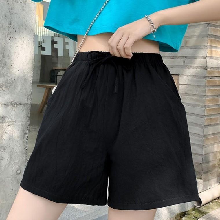 반바지 반바지 3부 팬츠 여성 여름 얇은 데일리 밴딩