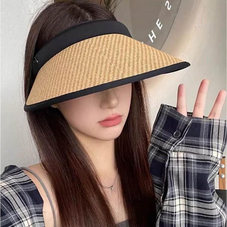 선캡 썬캡 모자 햇빛차단 여성 여름 바캉스 밀짚모자