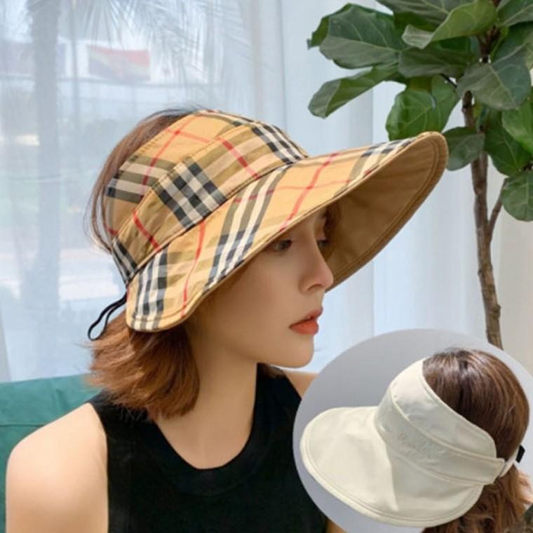 버킷햇 나들이 벙거지모자 여자선캡 양면모자 썬캡